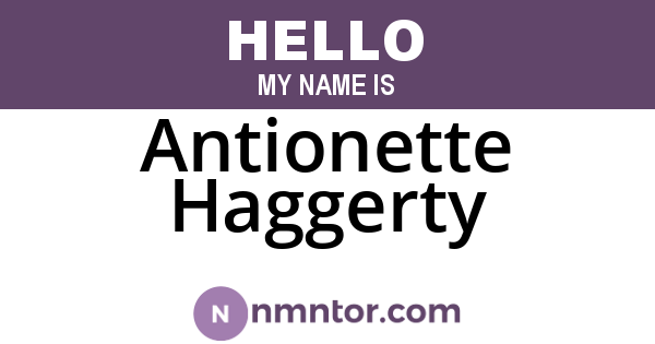 Antionette Haggerty