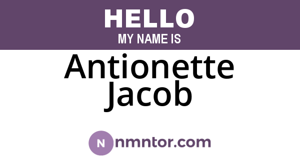 Antionette Jacob