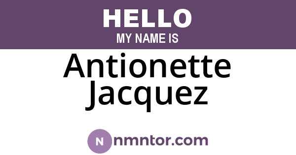Antionette Jacquez