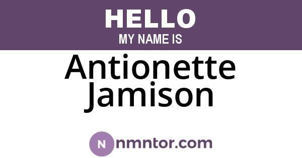 Antionette Jamison
