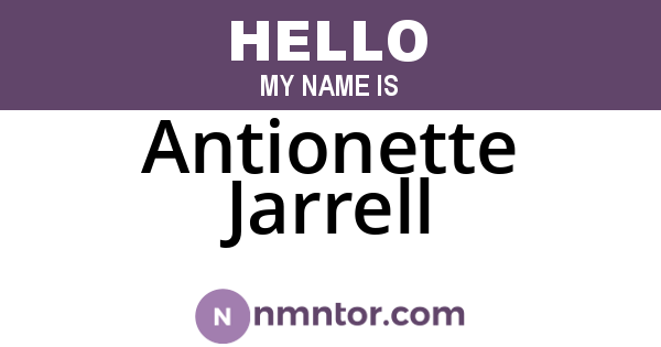 Antionette Jarrell