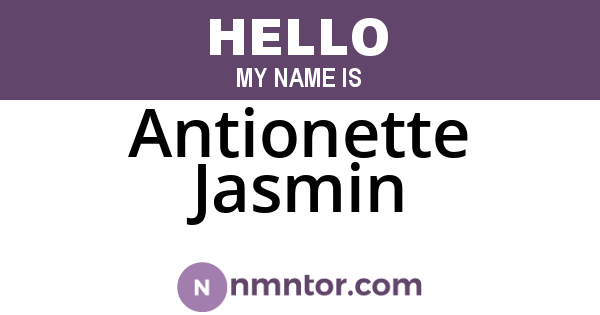 Antionette Jasmin