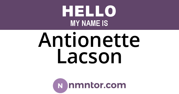 Antionette Lacson