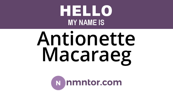 Antionette Macaraeg