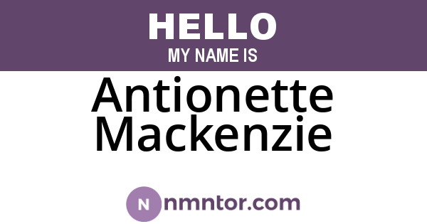 Antionette Mackenzie