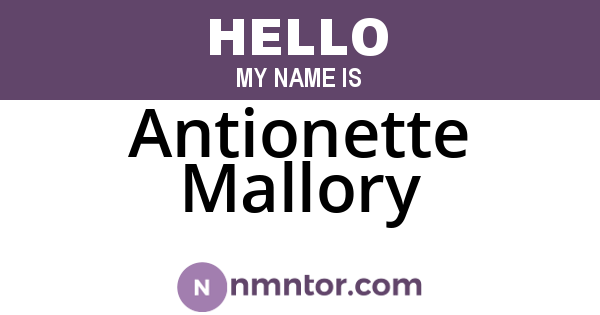 Antionette Mallory