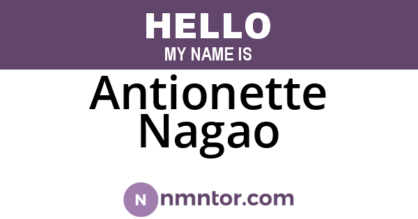 Antionette Nagao