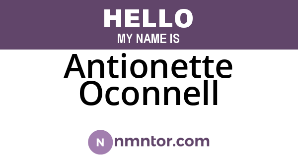 Antionette Oconnell
