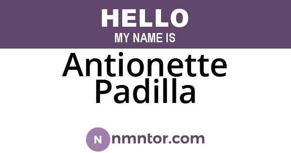 Antionette Padilla
