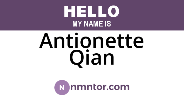 Antionette Qian