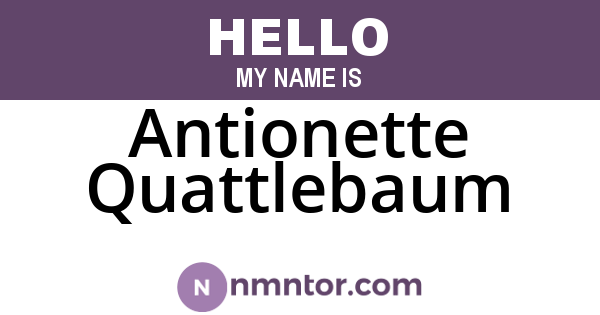 Antionette Quattlebaum