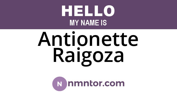 Antionette Raigoza