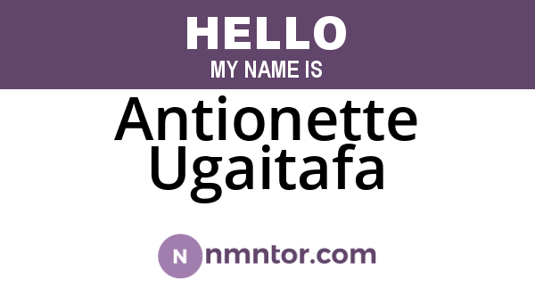 Antionette Ugaitafa