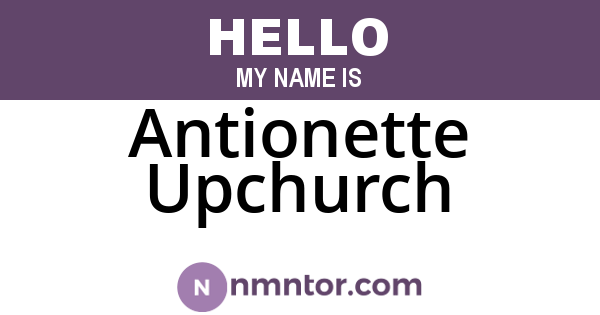 Antionette Upchurch