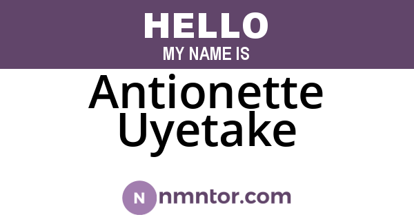 Antionette Uyetake