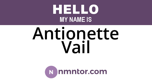 Antionette Vail