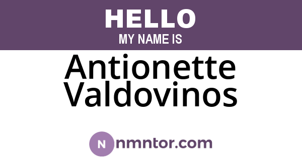 Antionette Valdovinos