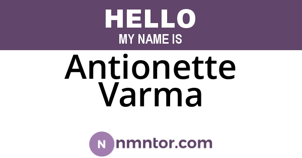 Antionette Varma