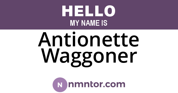 Antionette Waggoner