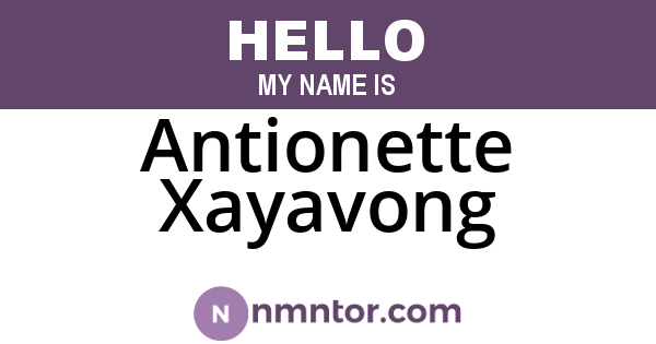 Antionette Xayavong