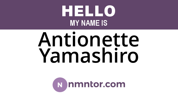 Antionette Yamashiro