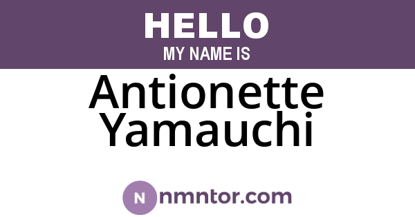 Antionette Yamauchi