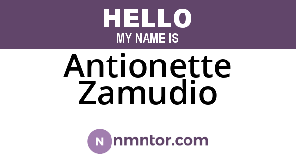 Antionette Zamudio