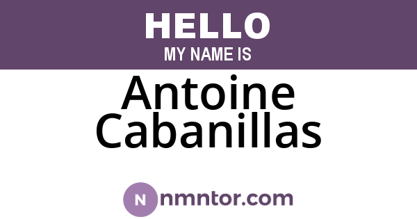 Antoine Cabanillas