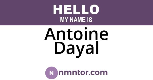 Antoine Dayal