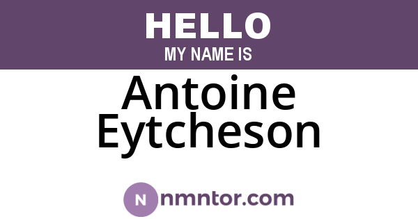 Antoine Eytcheson