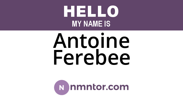 Antoine Ferebee
