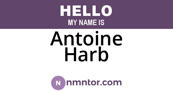 Antoine Harb