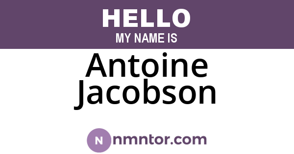 Antoine Jacobson