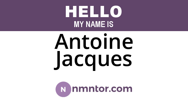 Antoine Jacques