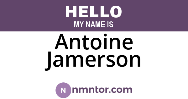 Antoine Jamerson