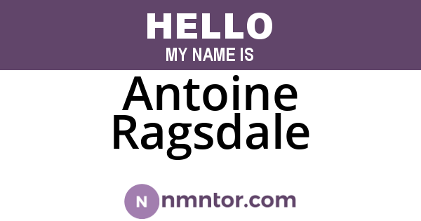 Antoine Ragsdale