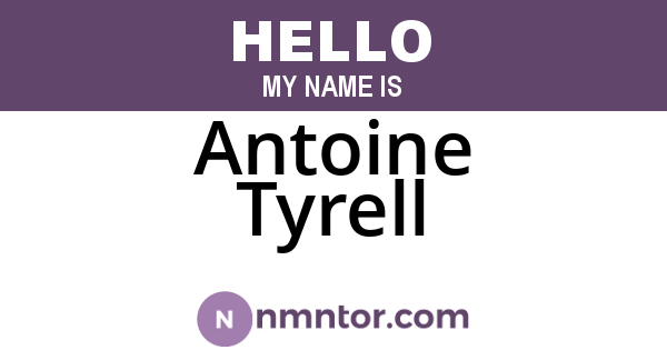 Antoine Tyrell