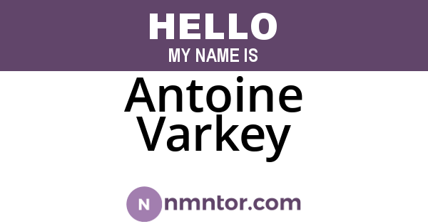 Antoine Varkey