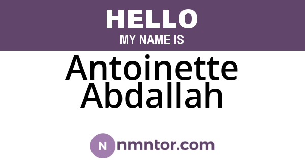 Antoinette Abdallah