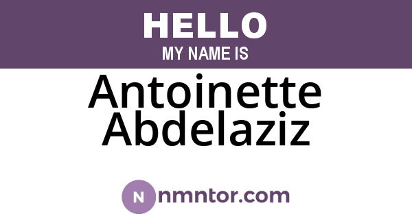 Antoinette Abdelaziz