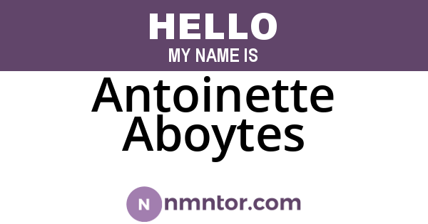 Antoinette Aboytes