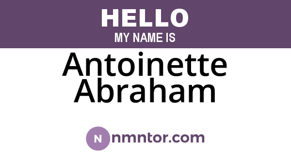 Antoinette Abraham