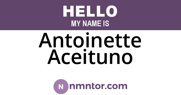 Antoinette Aceituno