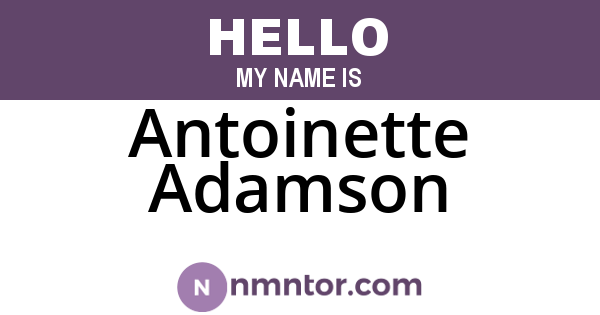 Antoinette Adamson