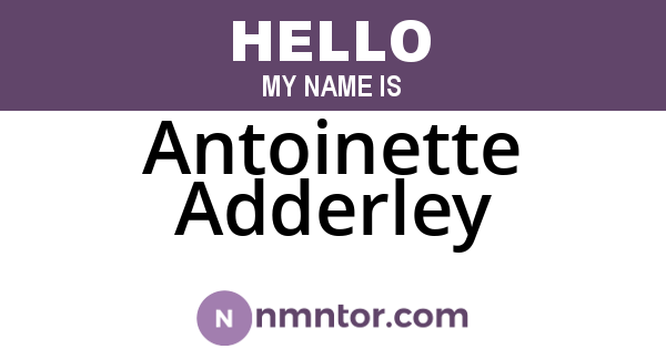 Antoinette Adderley