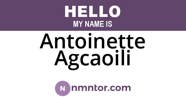 Antoinette Agcaoili