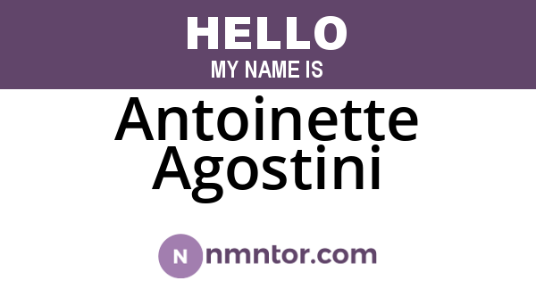 Antoinette Agostini