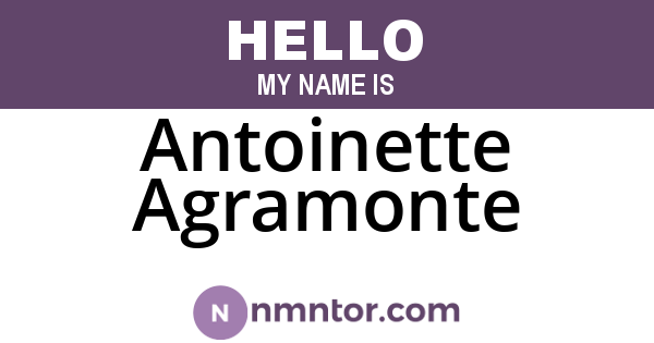 Antoinette Agramonte