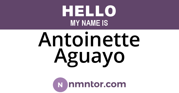 Antoinette Aguayo