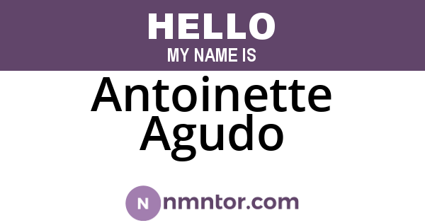 Antoinette Agudo